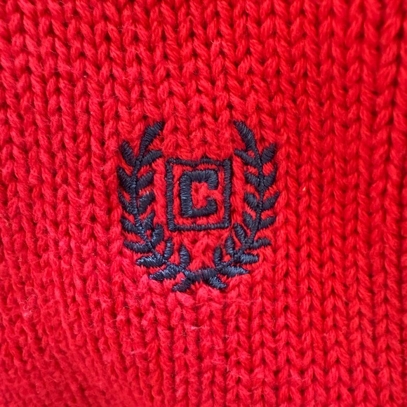 Chaps Men's Red Cotton Crewneck Sweater Knit Pullover Classic Casual Large - Picture 4 of 5
